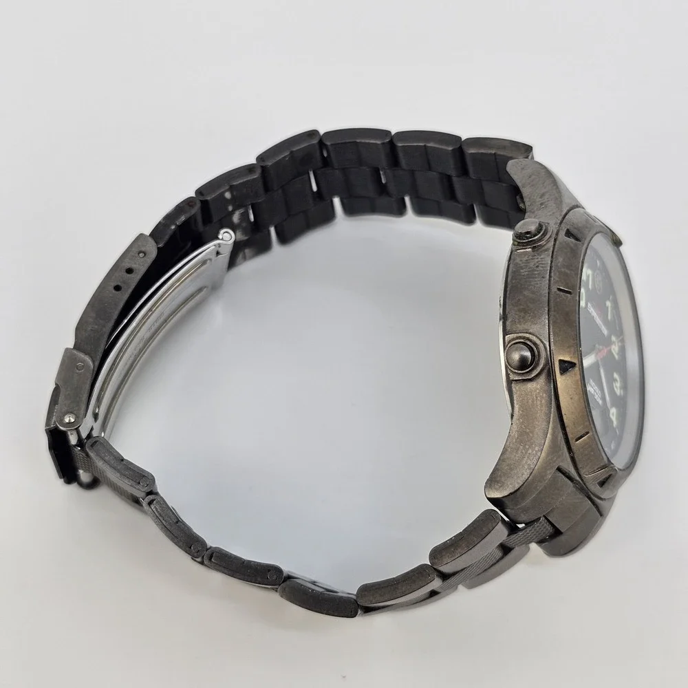 Timex Expedition Men Watch 38MM Ana-Digi Black Dial Gunmetal Band 7.5